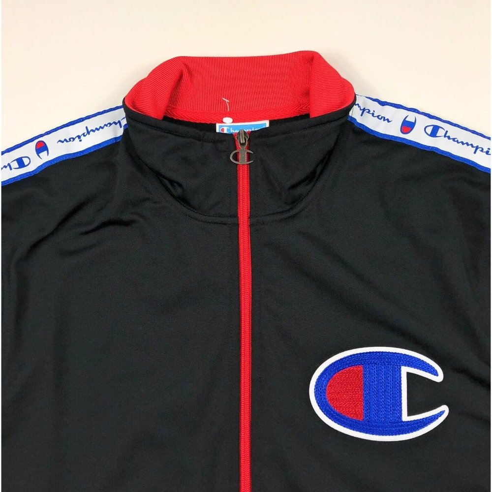 Champion Mens Big C Tape Logo Track Jacket - Picture 6 of 9